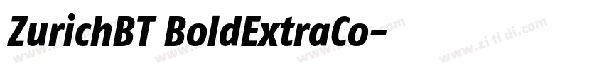 ZurichBT BoldExtraCo字体转换